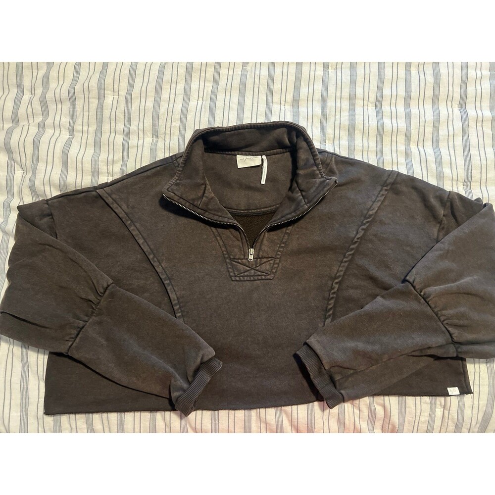 Urban Outfitters Out from Under 1/4 Zip Cropped Sweatshirt Women’s Size Large - Picture 8 of 12